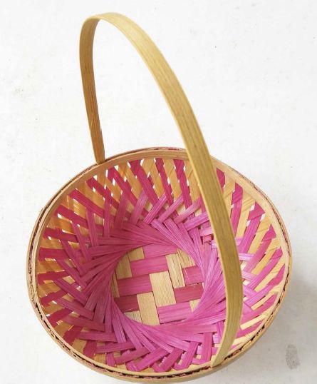 4 Inch Colored Circular Bamboo Basket, for Kitchen, Feature : Eco Friendly