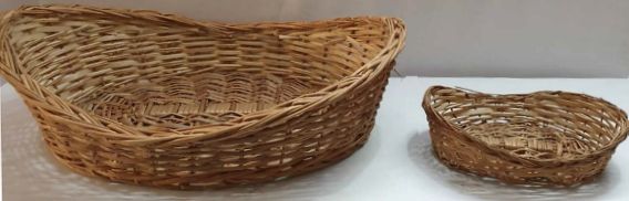 Boat Shape Bamboo Basket without Handle, for Home, Feature : Eco Friendly