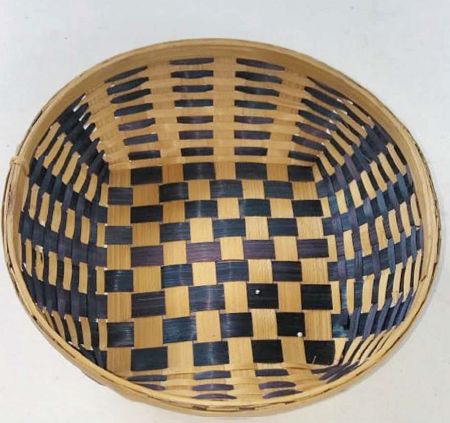 Colored Circular Bamboo Basket without Handle, Feature : Good Grip