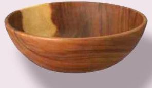 Plain Mango Wood Serving Bowl, Size : 8x3 Inch