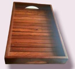 Sheesham Wood Striped Tray