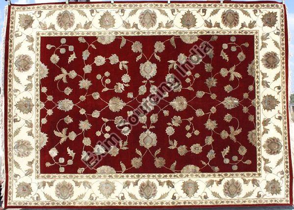 Polished Wool by Wool Hand Knotted Silk Carpet, for Rust Proof, Long Life, Attractive Designs, Size : 8X8 Feet