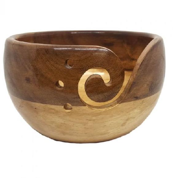 Sharma Handicraft Plain wooden yarn bowl, Feature : Durable, Eco-friendly
