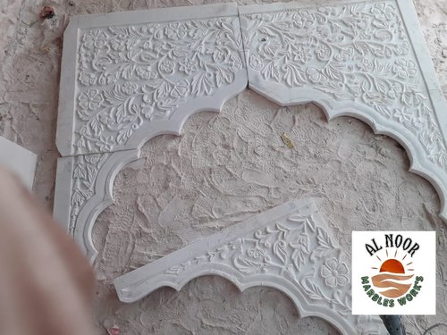 Marble Stone Carving Craft, Color : White