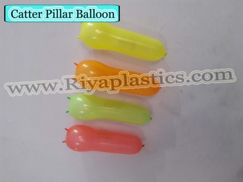 Rubber Caterpillar Balloon, Color : Multicolor