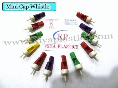Plastic Mini Cap Whistle, Color : Multicolor
