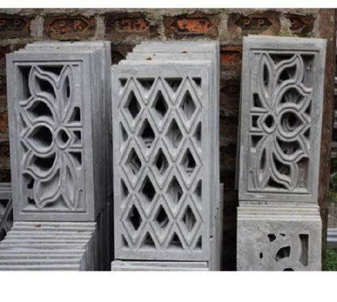 Rectangular Polished Cement Elevation Jali, for Construction, Pattern : Plain