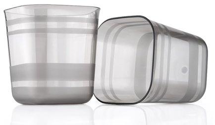 Dhruv round Plastic Transparent Juice Glass Set, Pattern : plain