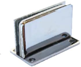 Center Plate Fixed Bracket Shower Hinge, Color : Silver
