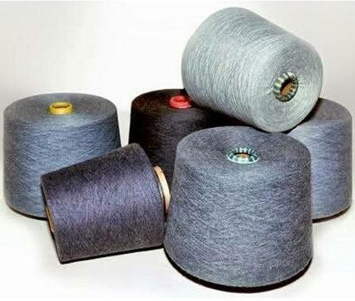 Polyester Melange Yarn, for Weaving, Feature : Fine Finish, Shrink Resistance, Smooth Texture.Recycled