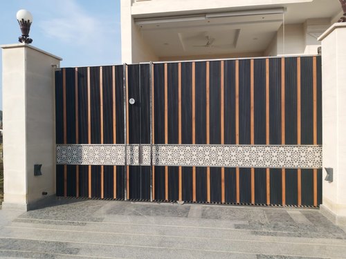 Rectangular Polished Aluminum Gate, for College, Parking Area, School, Width : 4-6ft