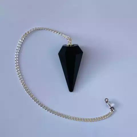  Gemstone Black Obsidian Crystal Pendulum