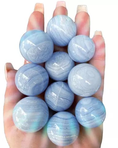 Blue Lace Agate Sphere Ball, Quality : Premium