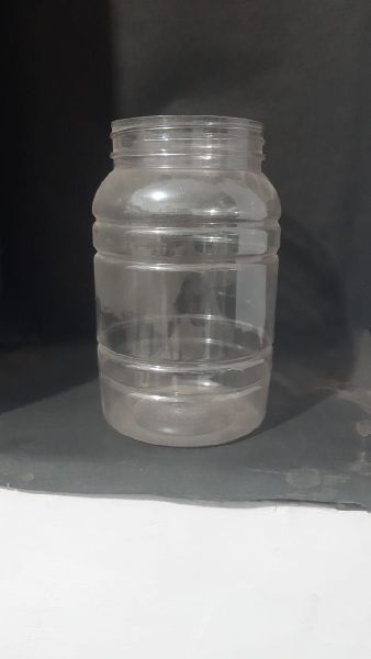 Round 1 Kg Plastic Transparent Jars, for Packaging, Pattern : Plain