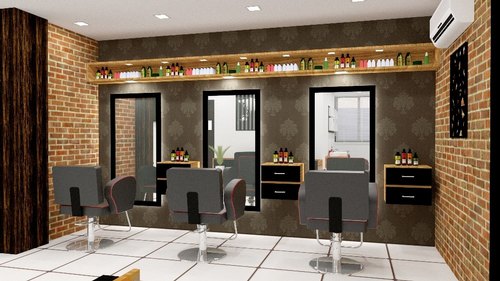 Coated Beauty Parlour Interior Designing, Size : Standard