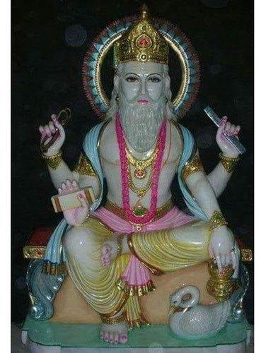  Painted Ceramic Marble Vishwakarma Statue, Color : White, Pink, Golden, etc