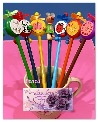 WONDER CRAFT Wood Colourful Cartoon Pencils