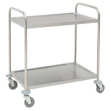 Rectangular Stainless Steel Polished SS Kitchen Trolleys, for Storage of Material, Style : Modern