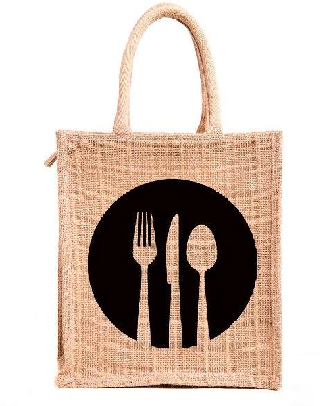 Jute Lunch Bags, for Good Quality, Closure Type : Zip