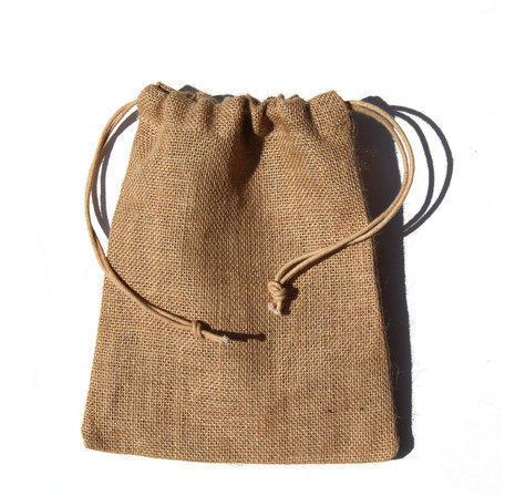Jute Potli Bag for Return Gift  Shagun Bag with Ganesh Design  Set of 15  Pcs