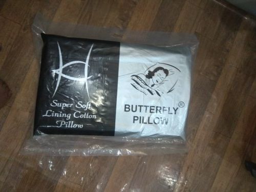 Butterfly Cotton Pillow, Color : White