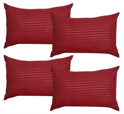 Rectangular Fiber Pillow Set of 4, Color : Maroon