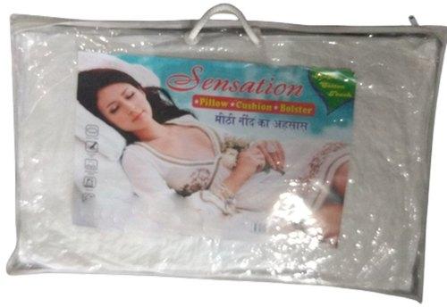 Rectangular Sensation Fiber Sleeping Pillow, Color : White