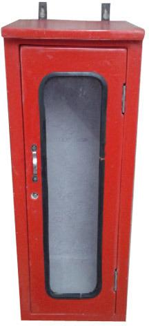 Mild Steel Fire Extinguisher Box, Color : Red