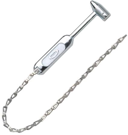 Bright Fire Hammer with Chain, Color : Silver