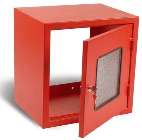 Polished FRP Single Door Hose Box, for Industrial, Color : Red