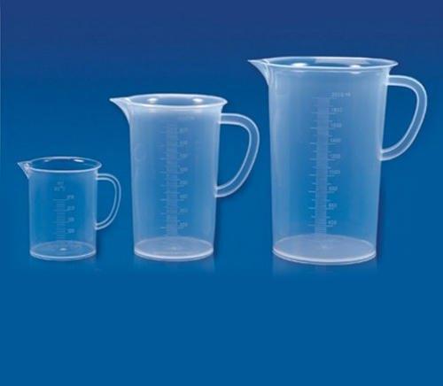 Transparent Conical Plastic Measuring jars, for Chemical Laboratory, Size : 50ml, 250ml, 500ml
