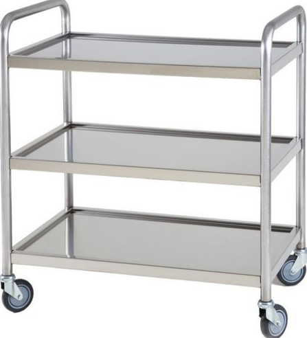 Stainless Steel Kitchen Utility Trolley, for Commercial - Tri Star ...