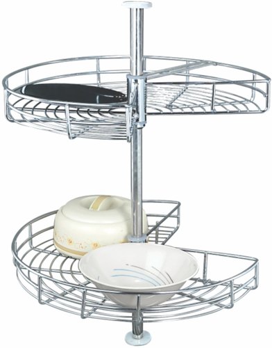 Stainless Steel Carousel Basket, Color : Silver