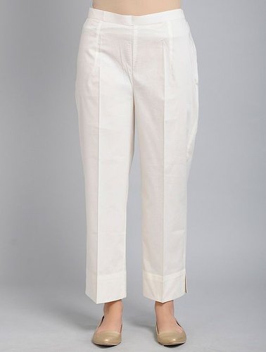 Plain Ladies Cotton Trouser, Occasion : Party Wear