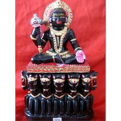 Ceramic Chandra Statue, for Home, Temple, Color : Black