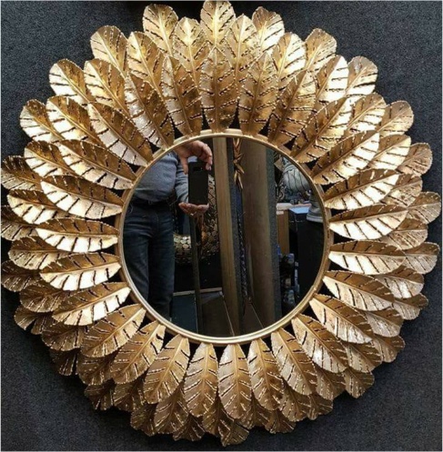 UD-7033 Iron Wall Mirror, Size : 60cm