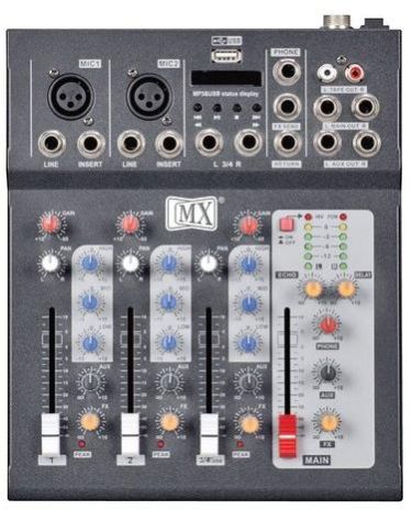 MX Professional 4 Channel Live Mixer