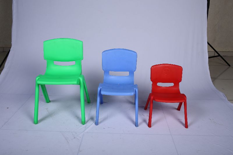 Plain Plastic Play School Chair, Color : Multicolor