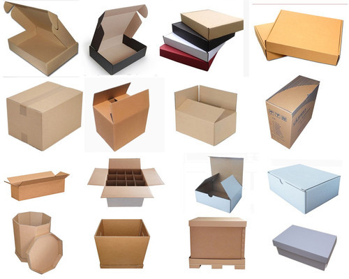 UBS Rectangular Colored Corrugated Boxes, for Goods Packaging, Size : Standard