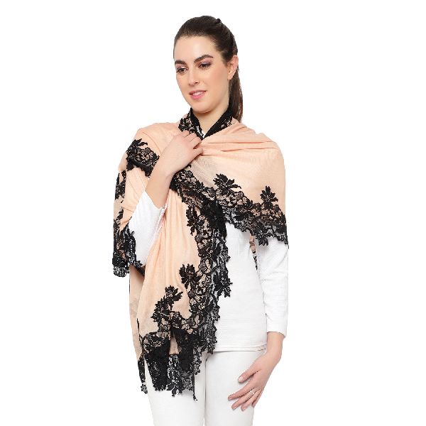 Peach Silk Wool Stole, Size : 28x80 Inch at Rs 2,500 / Piece in Delhi ...