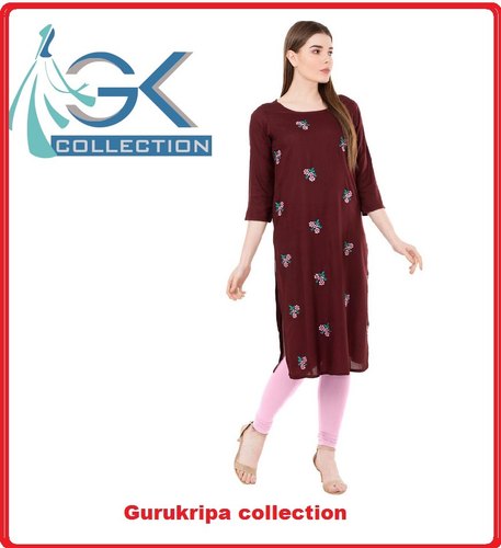 Embroidery Kurti, Size : L, XL, XXL