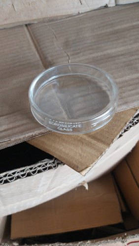 90gm Borosilicate Glass Petri Dish, Color : Clear