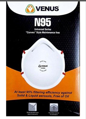 Non Woven Venus N95 Mask, Color : White, Red