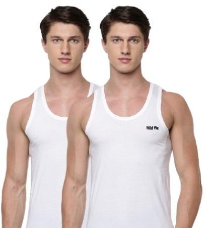 Wild We Premium Sleeveless cotton Vest for Men (Pack of 2) - XL Size