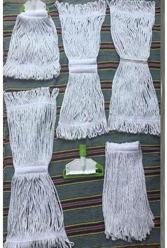 Cotton Dry Wet Mop Yarn, for Indoor Cleaning, Pattern : Plain