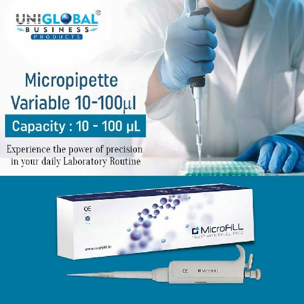 50-100gm Micropipette Variable 10-100 UL, Packaging Type : Box