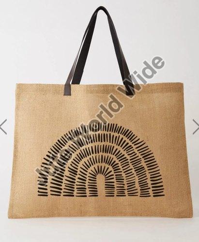 Printed Jute Beach Bags, Size : 20x12 cm