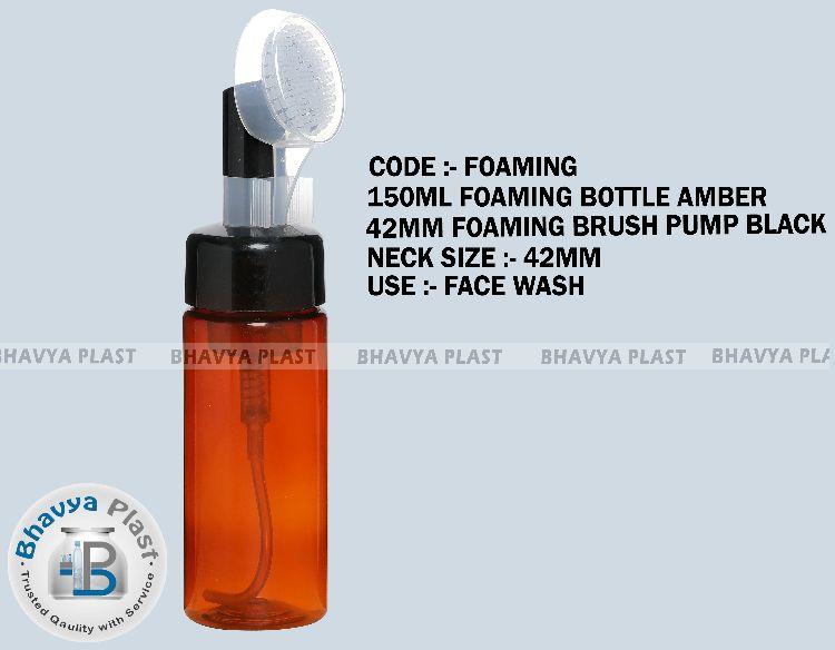 150 Ml Foaming Amber Bottle, For Washing Face, Form : Liquid