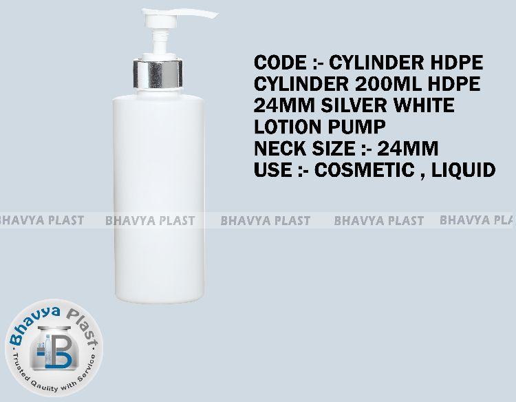 Plain CYLINDER 200ML HDPE, for COSMETIC, LIQUID