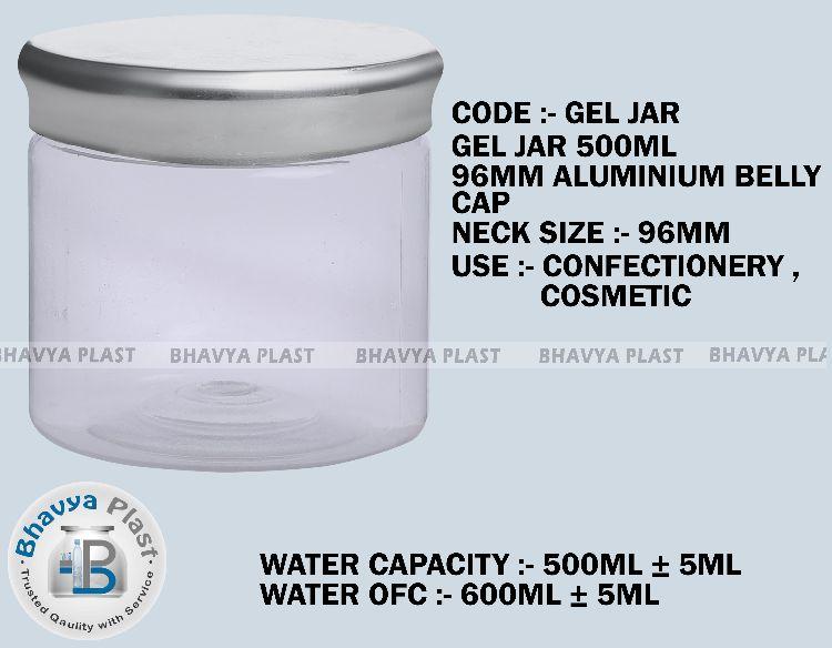 Plain Plastic 500 ml cosmetic jar, Capacity : 500ml